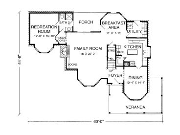 1st Floor Plan, 054H-0121