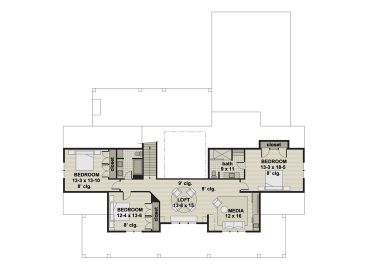 2nd Floor Plan, 032H-0224