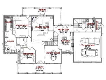 1st Floor Plan, 073H-0028