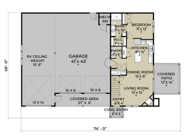 1st Floor Plan, 050G-0010