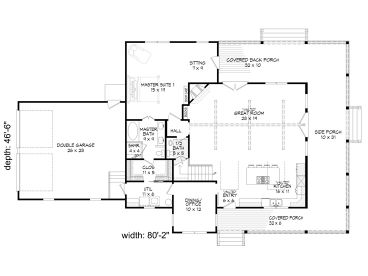 1st Floor Plan, 062H-0224