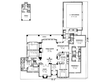 1st Floor Plan, 054H-0127