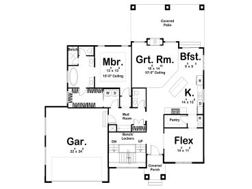 1st Floor Plan, 050H-0186