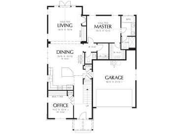 1st Floor Plan, 034H-0410