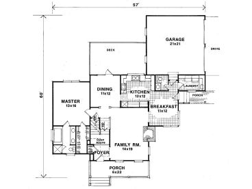 1st Floor Plan, 030H-0038