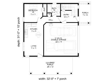 1st Floor Plan, 062H-0344