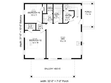 1st Floor Plan, 062H-0302