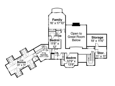 2nd Floor Plan, 051H-0254