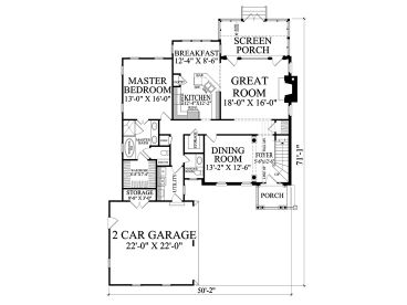 1st Floor Plan, 063H-0052