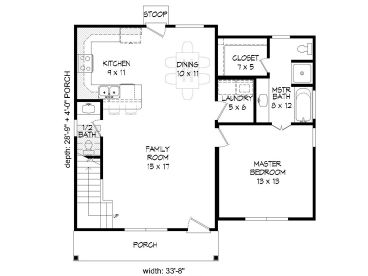 1st Floor Plan, 062H-0174
