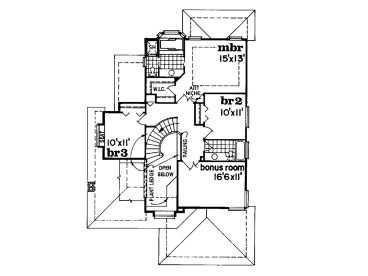 2nd Floor Plan, 032H-0039