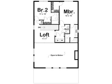 2nd Floor Plan, 050H-0500