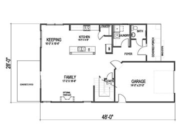 1st Floor Plan, 058H-0005