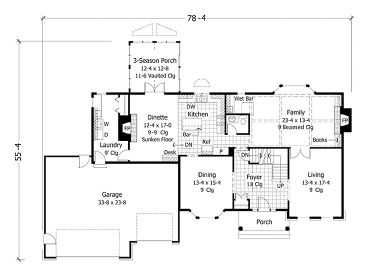 1st Floor Plan, 023H-0038