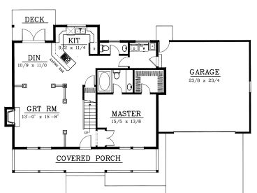 1st Floor Plan, 026H-0080
