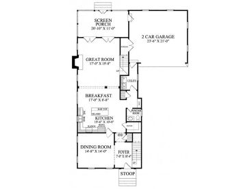 1st Floor Plan, 063H-0037