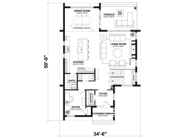 1st Floor Plan, 027H-0568
