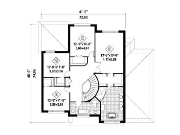 2nd Floor Plan, 072H-0135