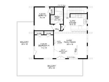 2nd Floor Plan, 062G-0443