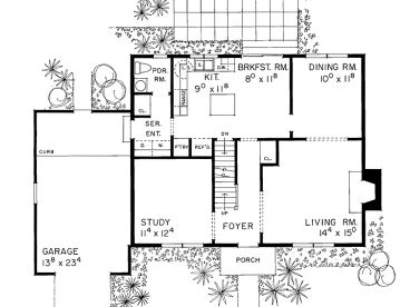 1st Floor Plan, 057H-0016