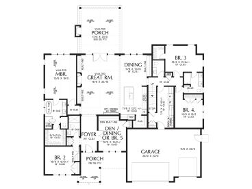 1st Floor Plan, 034H-0481