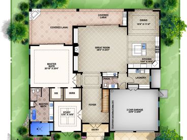 1st Floor Plan, 070H-0015