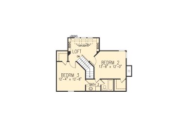 2nd Floor Plan, 054H-0084