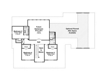 2nd Floor Plan, 001H-0204