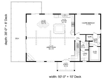 1st Floor Plan, 062H-0472