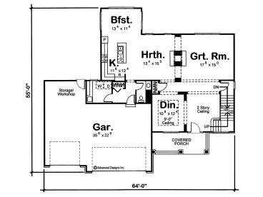 1st Floor Plan, 050H-0079