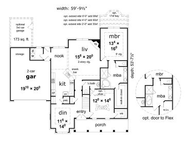 1st Floor Plan, 061H-0179