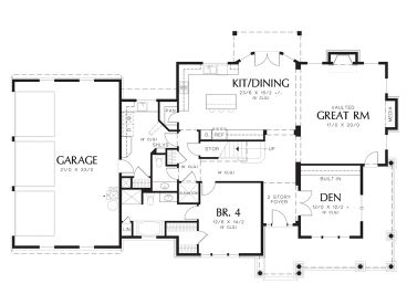 1st Floor Plan, 034H-0350