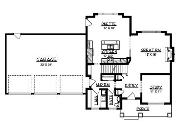 1st Floor Plan, 022H-0097