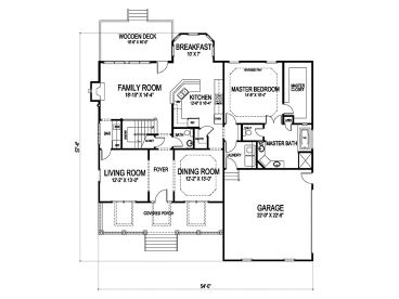 1st Floor Plan, 058H-0081