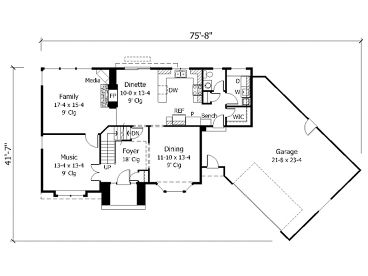 1st Floor Plan, 023H-0014