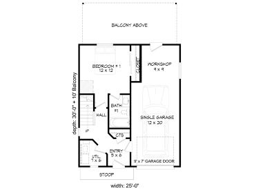 1st Floor Plan, 062H-0310