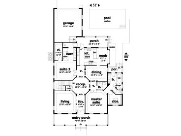 1st Floor Plan, 052H-0018