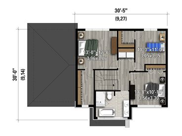 2nd Floor Plan, 072H-0259