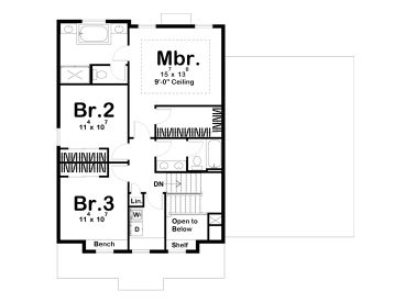 2nd Floor Plan, 050H-0128