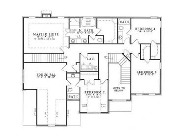 2nd Floor Plan, 025H-0025