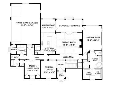 1st Floor Plan, 029H-0069