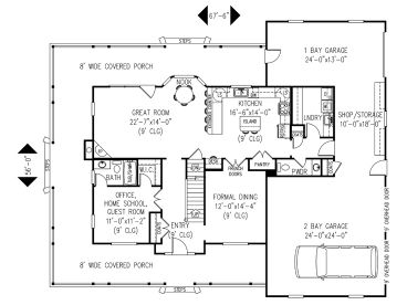 1st Floor Plan, 044H-0012