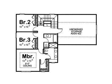 2nd Floor Plan, 050H-0070