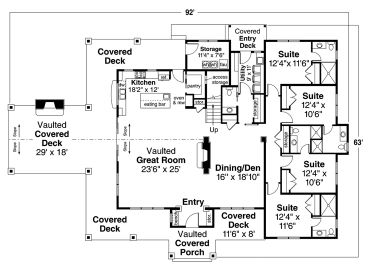 1st Floor Plan, 051H-0366
