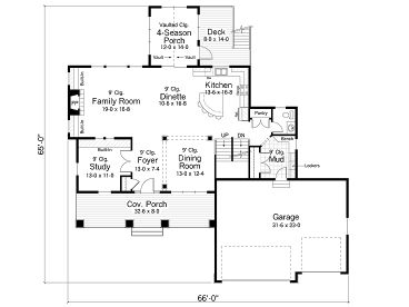 1st Floor Plan, 023H-0125