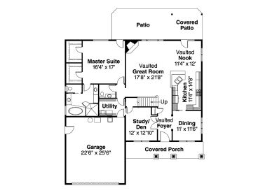 1st Floor Plan, 051H-0128