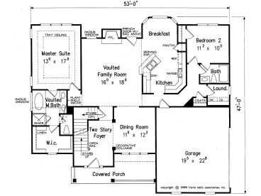 1st Floor Plan, 086H-0016