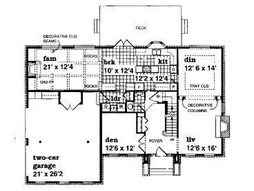 1st Floor Plan, 032H-0067