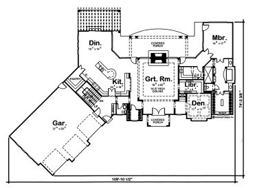 1st Floor Plan, 050H-0090