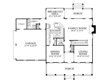 1st Floor Plan, 063H-0159